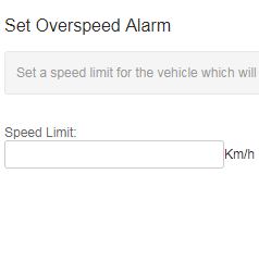 set overspeed alarm